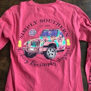 Long sleeve pink Simply Southern